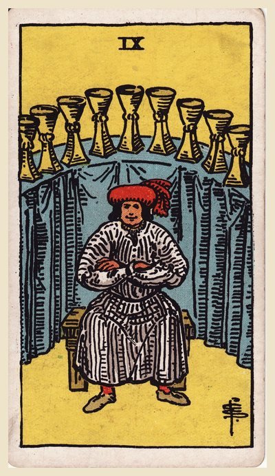 Nove di Coppe – carta dei tarocchi