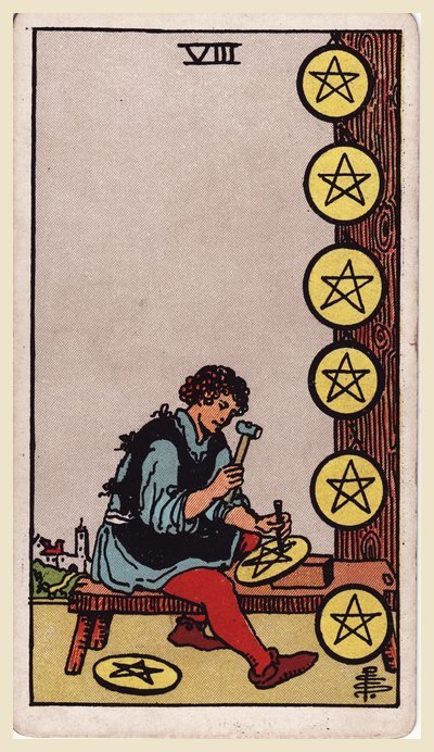Otto di Denari – carta dei tarocchi