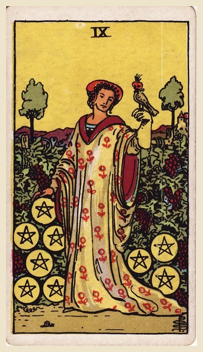 Nove di Denari – carta dei tarocchi