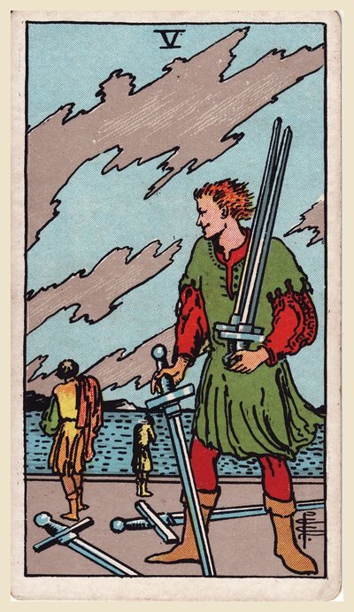 Cinque di Spade – carta dei tarocchi