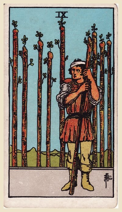 Nove di Bastoni – carta dei tarocchi
