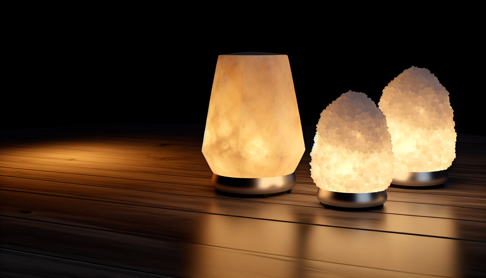 Le lampade di sale, provenienti dalle profonde cavità dell'Himalaya, portano un tocco di natura e calore nelle tue stanze.