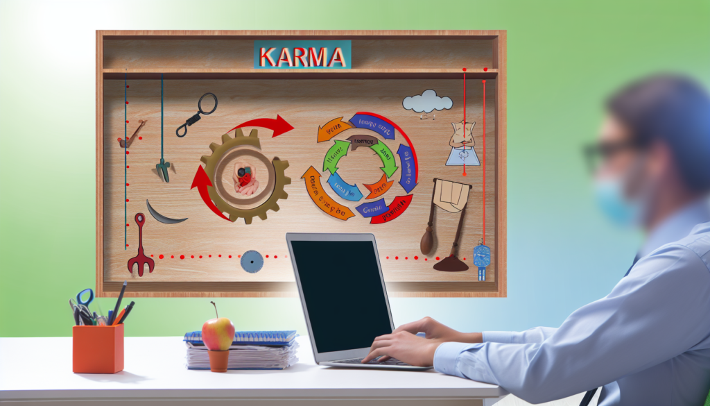 Il karma è un concetto filosofico delle antiche tradizioni indiane e buddiste, che implica che le azioni di una persona influenzano il suo destino presente e futuro.