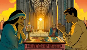 L'articolo analizza la connessione tra cartomanzia e religione, due ambiti che, sebbene diversi, condividono radici storiche comuni. La cartomanzia, pratica antica di previsione attraverso le carte, e la religione, che cerca significato e guida divina, si fondano entrambe sulla comunicazione con una realtà trascendente. Tuttavia, mentre la cartomanzia si basa su metodi divinatori e interpretazioni personali, la religione si fonda su credenze e pratiche codificate.