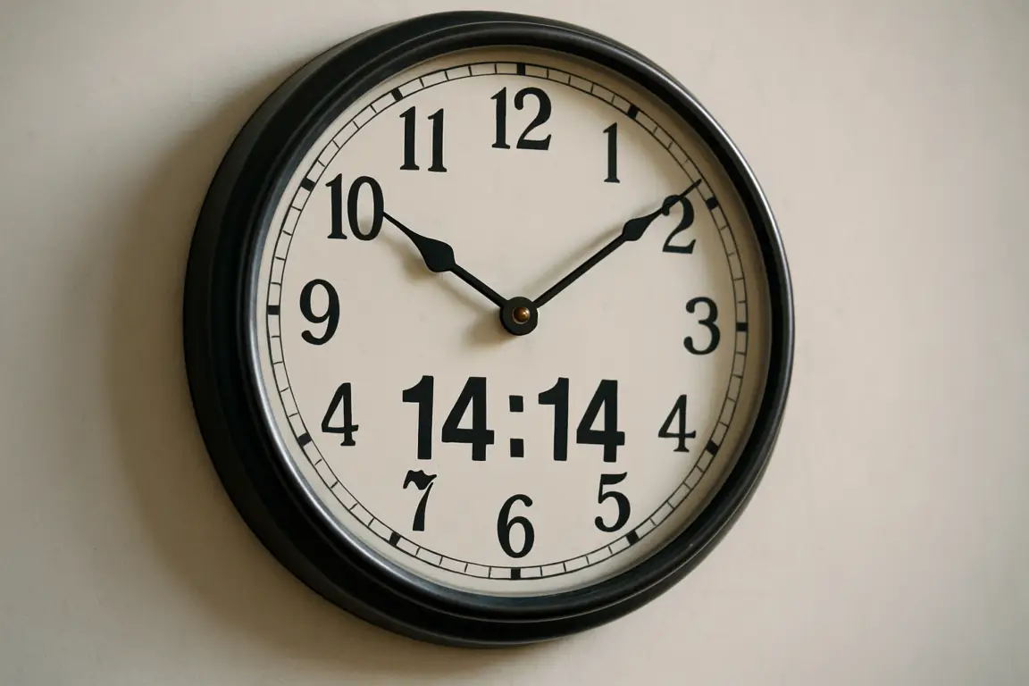 Molti interpretano l’ora doppia 14:14 come un segno del destino che segnala un cambiamento o una svolta imminente nella propria vita.
