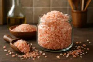 Sale rosa dell'Himalaya in cucina
