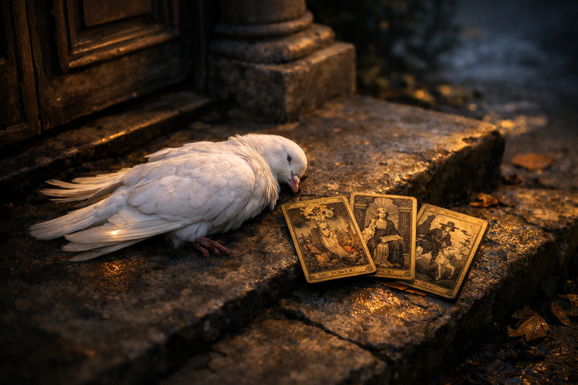 piccione morto davanti casa